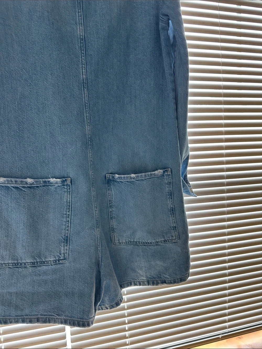 Zara Light Blue Denim Romper Jumpsuit - Picture 14 of 14